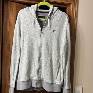 Hurley Light Gray Zip-Up Sweater